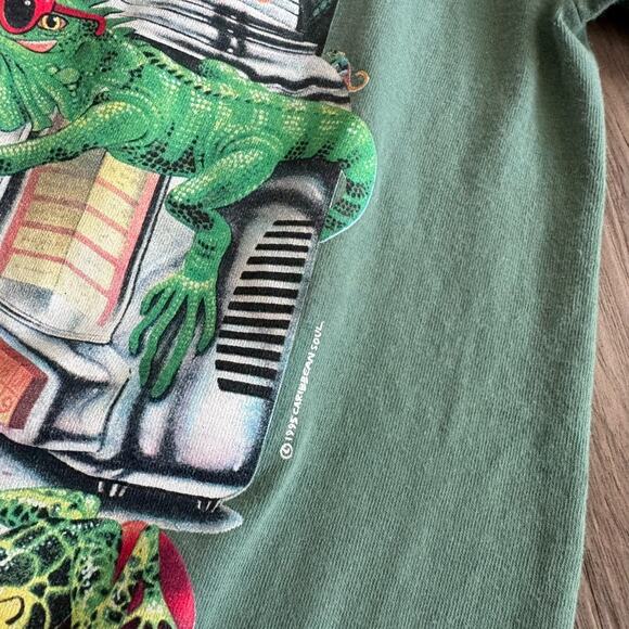 Vintage Caribbean Soul T-Shirt Men’s Size L 1995 Single Cheeseburger In Paradise - Picture 5 of 7